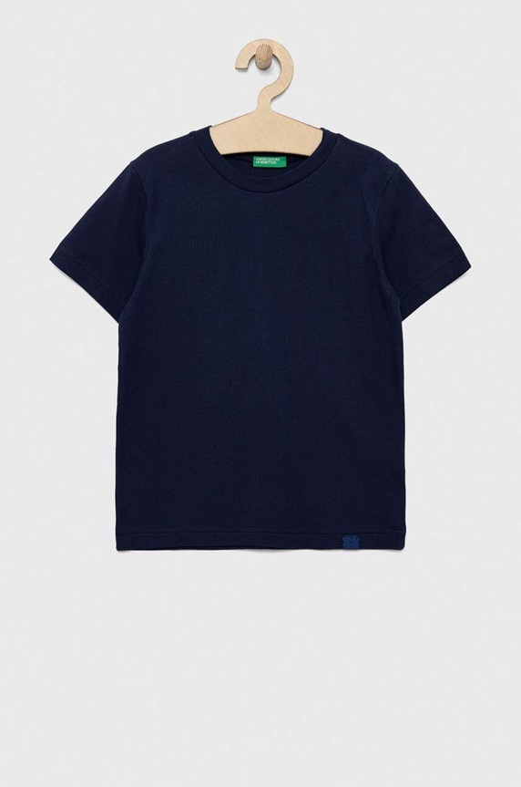 United Colors of Benetton t-shirt bawełniany dziecięcy bawełna granatowy 3I1XC109W.G.NOS