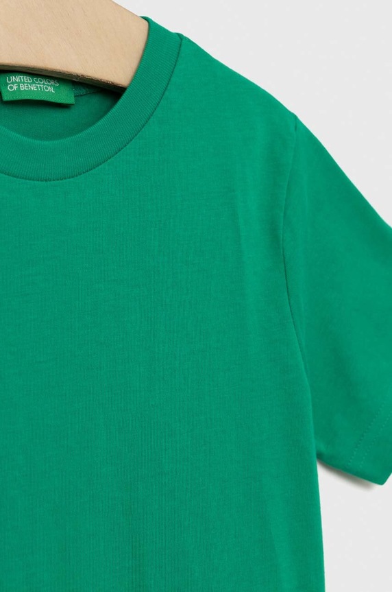 Fiú United Colors of Benetton gyerek pamut póló 3I1XC109W.G.NOS zöld
