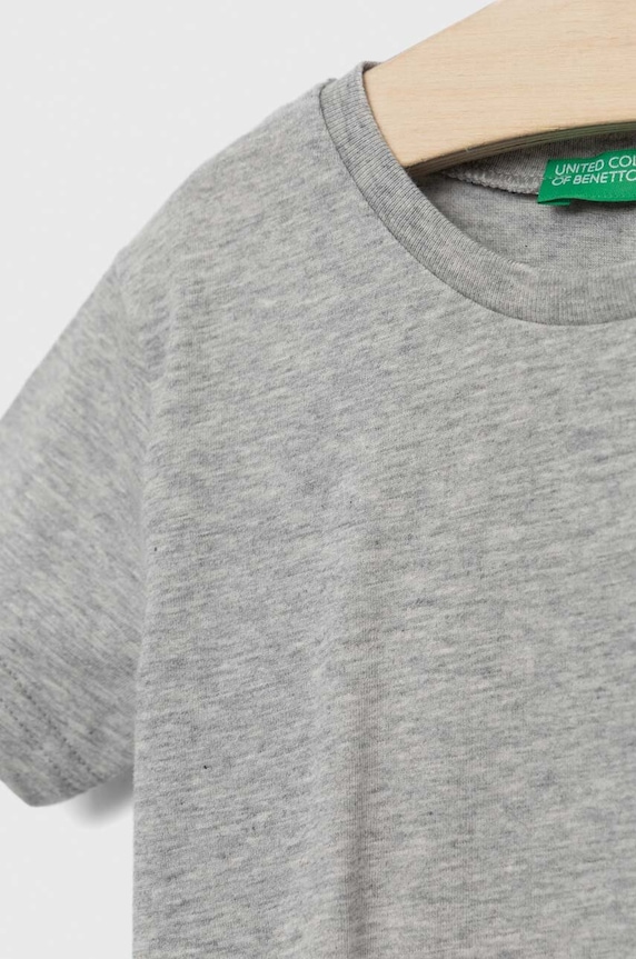 Момче Детска памучна тениска United Colors of Benetton 3I1XG106Z.P.NOS сив