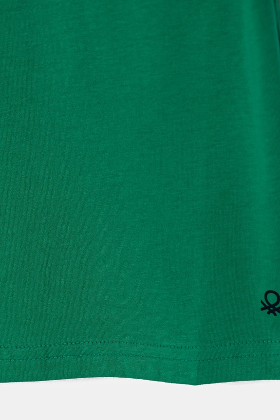 Deklice Otroška bombažna kratka majica United Colors of Benetton 3I1XG106Z.P.NOS zelena