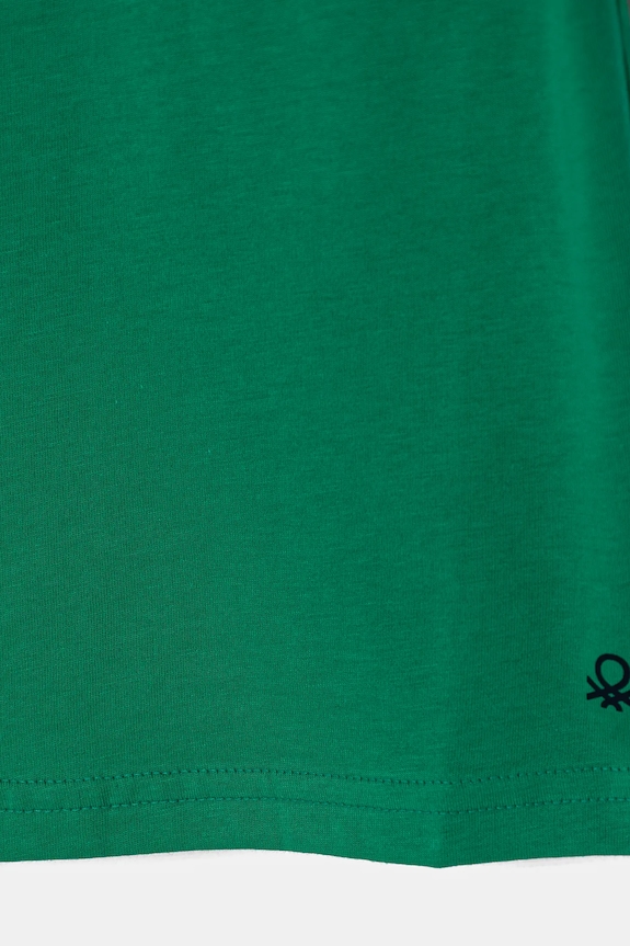 Deklice Otroška bombažna kratka majica United Colors of Benetton 3I1XG106Z.P.NOS zelena