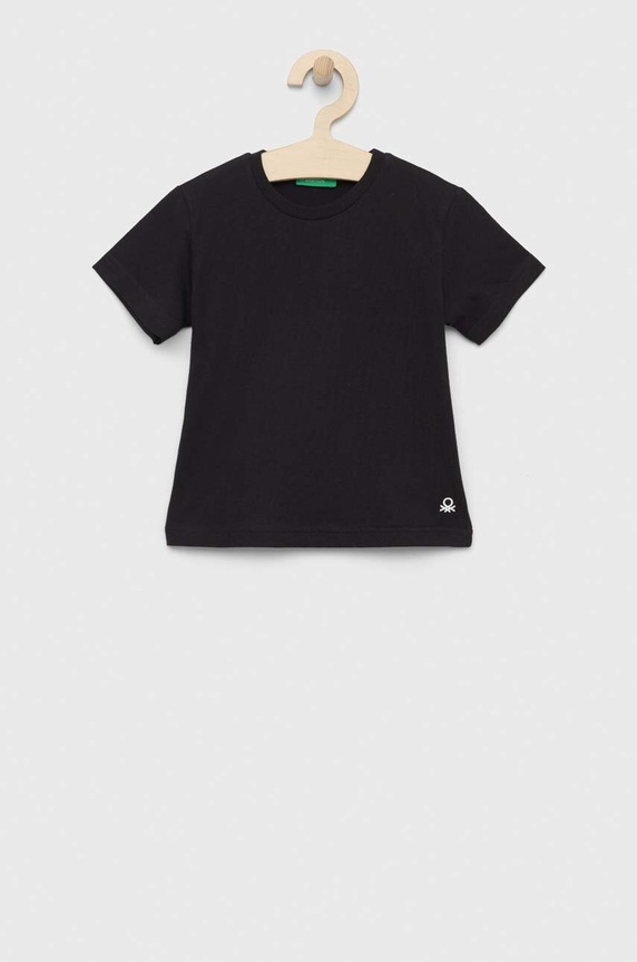 Dětské bavlněné tričko United Colors of Benetton kulatý černá 3I1XG106Z.P.NOS