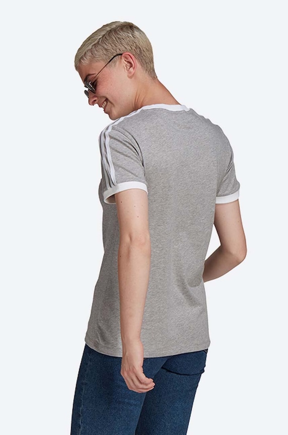 adidas Originals cotton t-shirt Classics 3-Stripes GN2909 gray AA00