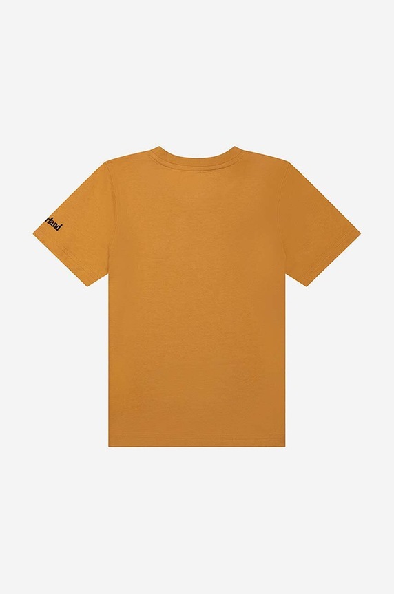 Παιδικό βαμβακερό μπλουζάκι Timberland Short Sleeves Tee-shirt T25S87.589 πορτοκαλί SS23