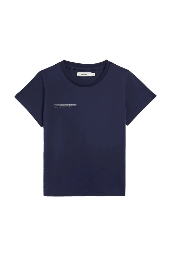 Pangaia t-shirt KIDS' 365 MIDWEIGHT T-SHIRT sovrastampa blu navy 10000430.CORE
