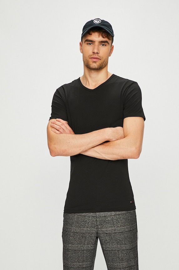 Tommy Hilfiger - Tričko (3-pack) 3-pack černá 2S87903767
