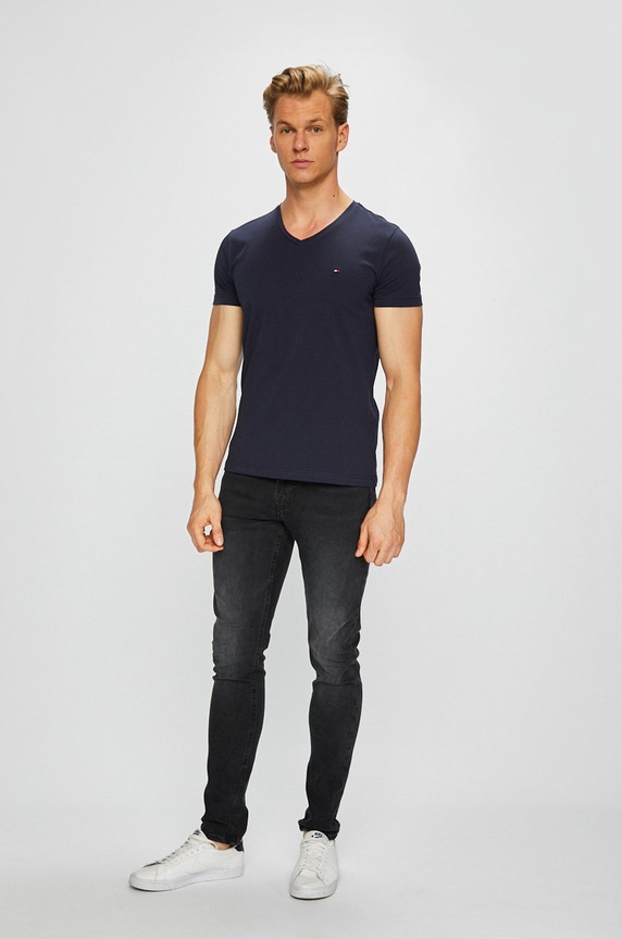 Tommy Hilfiger - T-shirt MW0MW02045 MW0MW02045 granatowy AA00