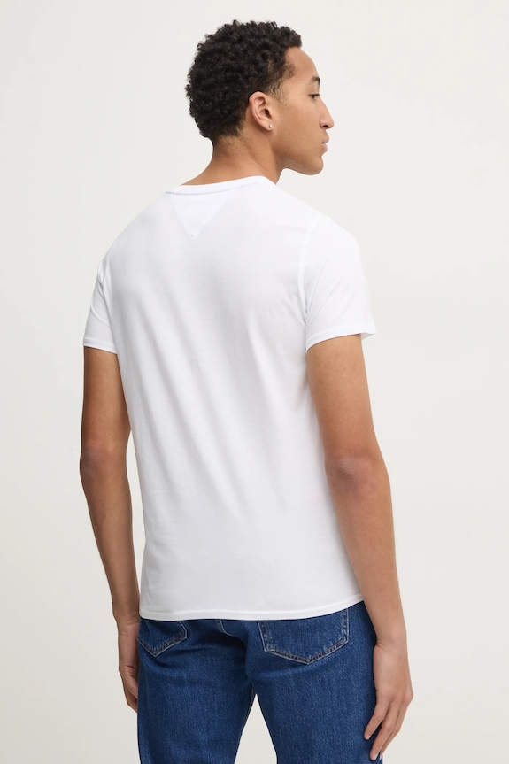 Odjeća Tommy Jeans majica muška pamučna DM0DM04411 bijela