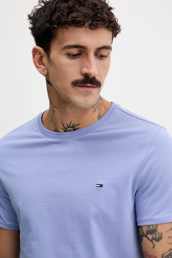 Tommy Jeans férfi pamut póló kék DM0DM04411