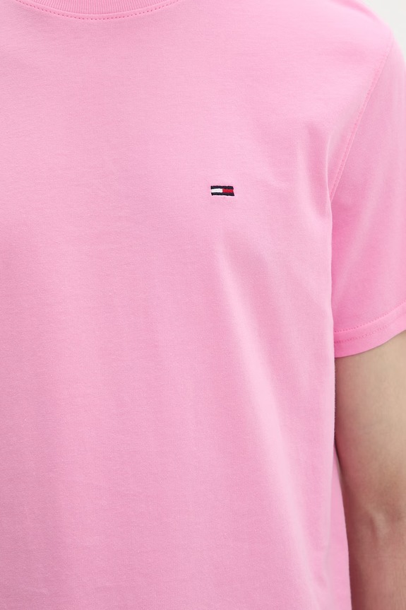 Tommy Jeans tričko pánske bavlnené DM0DM04411 ružová