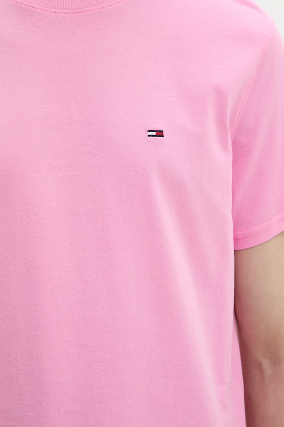 Tommy Jeans tričko pánske bavlnené DM0DM04411 ružová