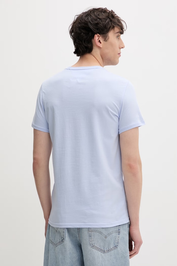 Odzież Tommy Jeans T-shirt męski bawełniany DM0DM04411 niebieski
