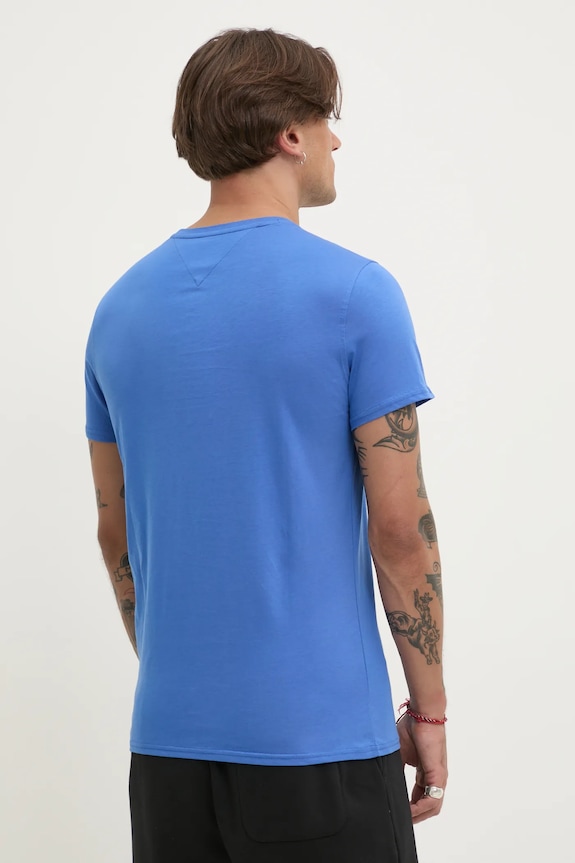 Odzież Tommy Jeans t-shirt męski bawełniany DM0DM04411 fioletowy