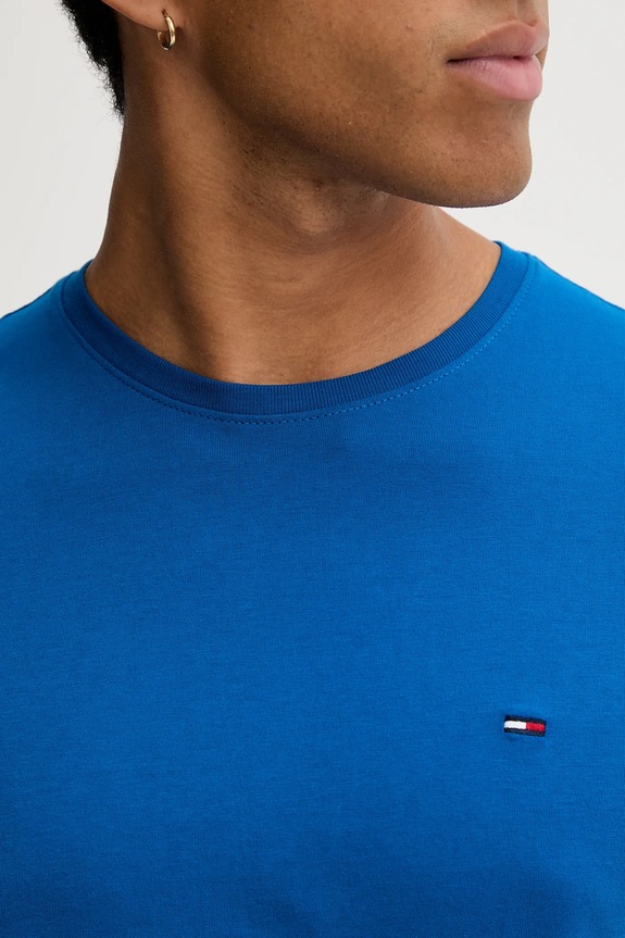 Tommy Jeans T-shirt ανδρικό βαμβακερό DM0DM04411 σκούρο μπλε