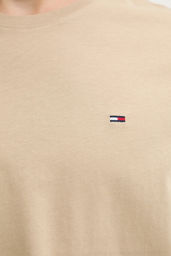 Tommy Jeans tricou bărbătesc din bumbac bej DM0DM04411