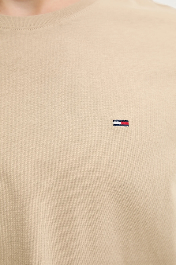 Tommy Jeans tricou bărbătesc din bumbac bej DM0DM04411
