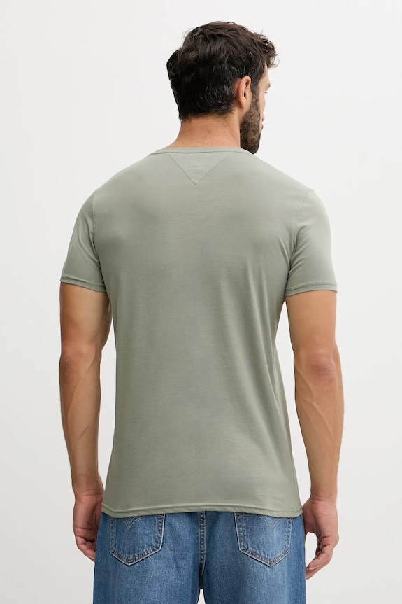 Tommy Jeans t-shirt męski bawełniany DM0DM04411 zielony AA00