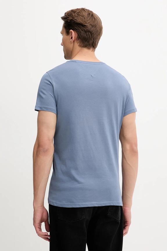 Tommy Jeans T-shirt ανδρικό βαμβακερό DM0DM04411 μπλε AA00