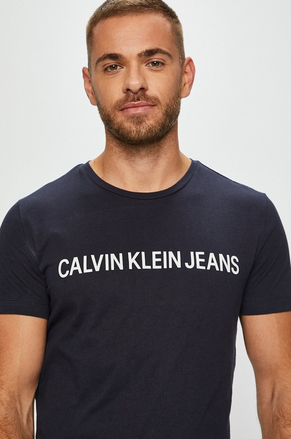 Calvin Klein Jeans - Pánske tričko J30J307855 tmavomodrá