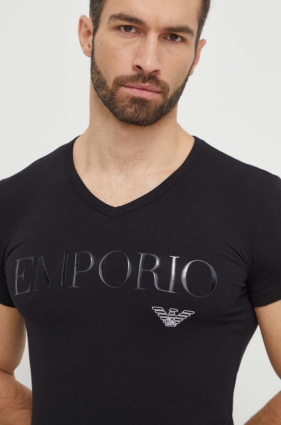 Emporio Armani Underwear póló otthoni viseletre 110810 fekete AA00