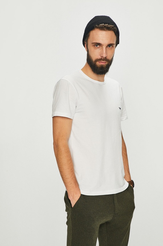 Emporio Armani - T-shirt (2-pack) 111267.CC717 z elastanem granatowy 111267.CC717