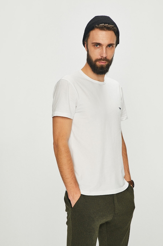 Emporio Armani - T-shirt (2-pack) 111267.CC717 z elastanem granatowy 111267.CC717