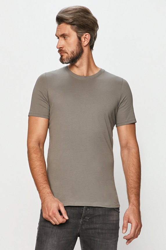 Jack & Jones - T-shirt bawełna szary 12156101
