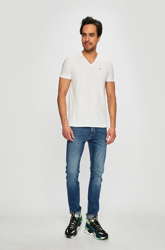 Tommy Jeans - Тениска DM0DM04412 бял AA00