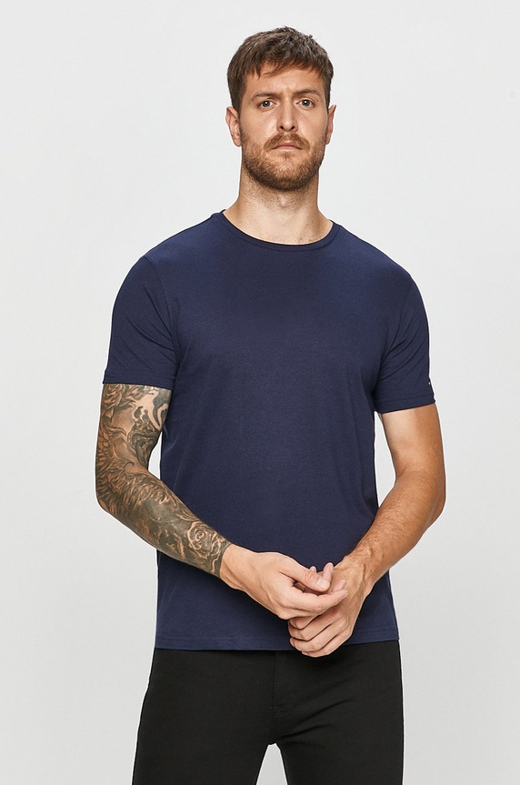 Tommy Hilfiger - T-shirt (2-pack) regular granatowy UM0UM01030