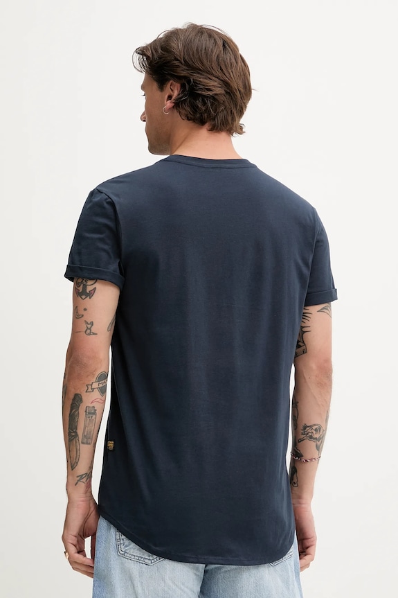 Odjeća Pamučna majica G-Star Raw D16396.B353 mornarsko plava