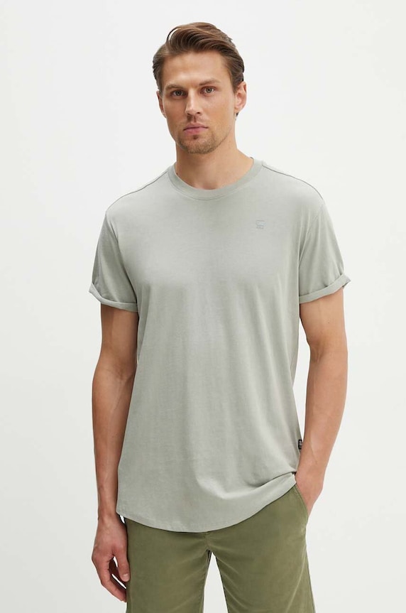G-Star t-shirt bawełniany Lash bawełna szary D16396.B353