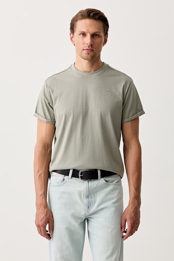 G-Star basic majica kratkih rukava za muškarce od pamuka Lash zelena D16396.B353