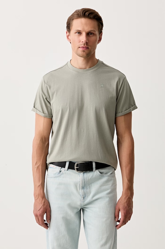 G-Star basic majica kratkih rukava za muškarce od pamuka Lash zelena D16396.B353