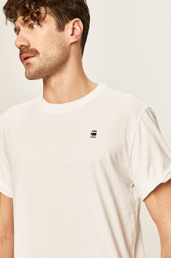G-Star t-shirt bawełniany Lash biały D16396.B353