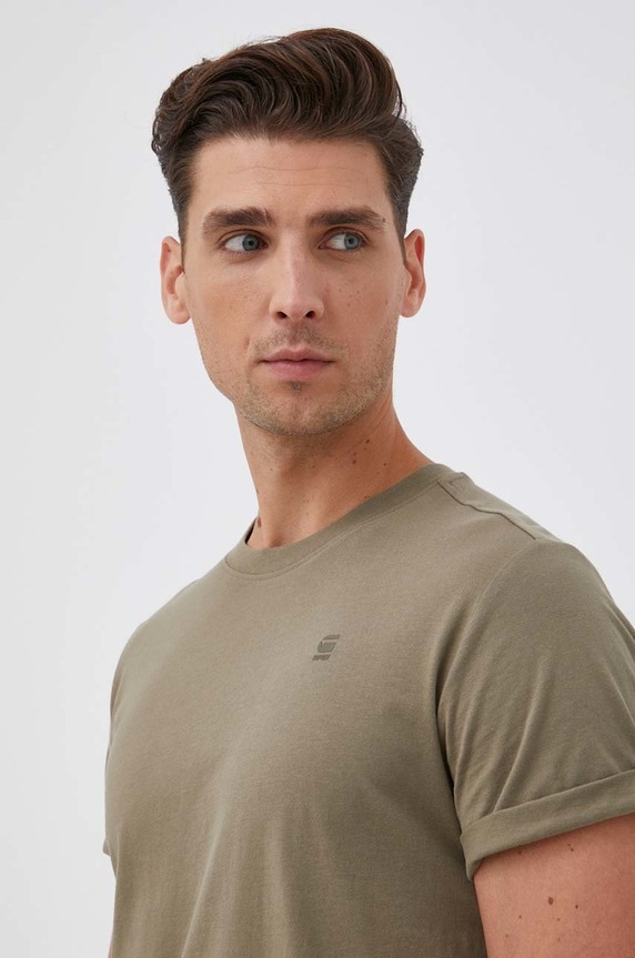 G-Star t-shirt bawełniany Lash zielony D16396.B353
