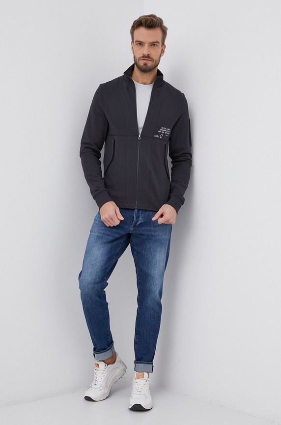 G-Star t-shirt bawełniany Lash D16396.B353 szary AA00