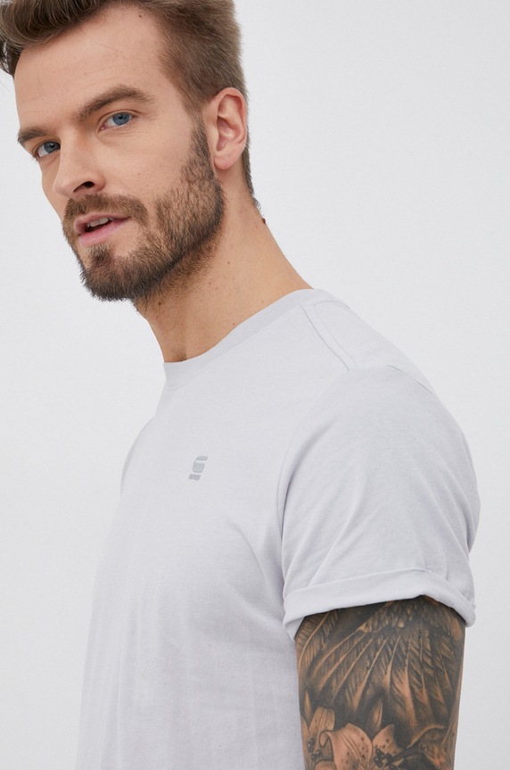 G-Star t-shirt bawełniany Lash szary D16396.B353