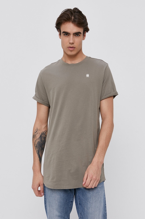 G-Star t-shirt bawełniany Lash bawełna zielony D16396.B353