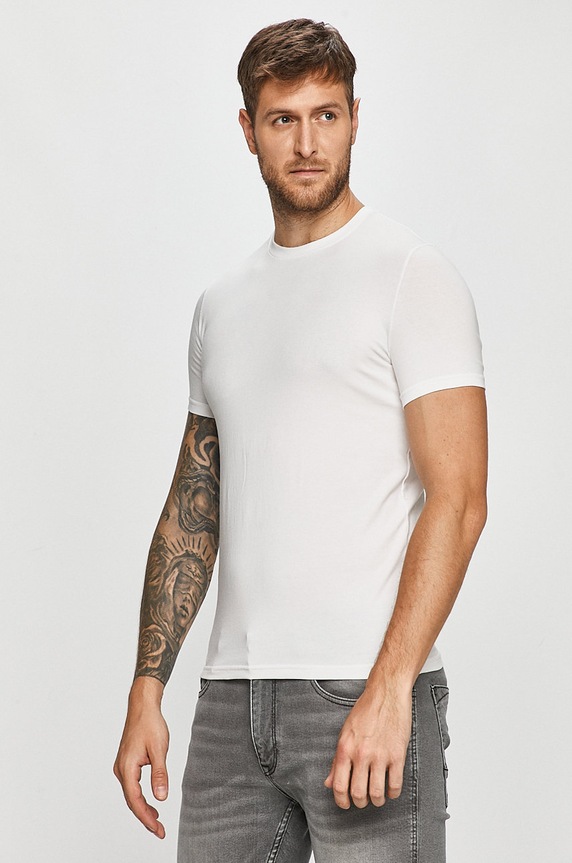 DSQUARED2 - T-shirt (2-pack) z elastanem biały DCX200030