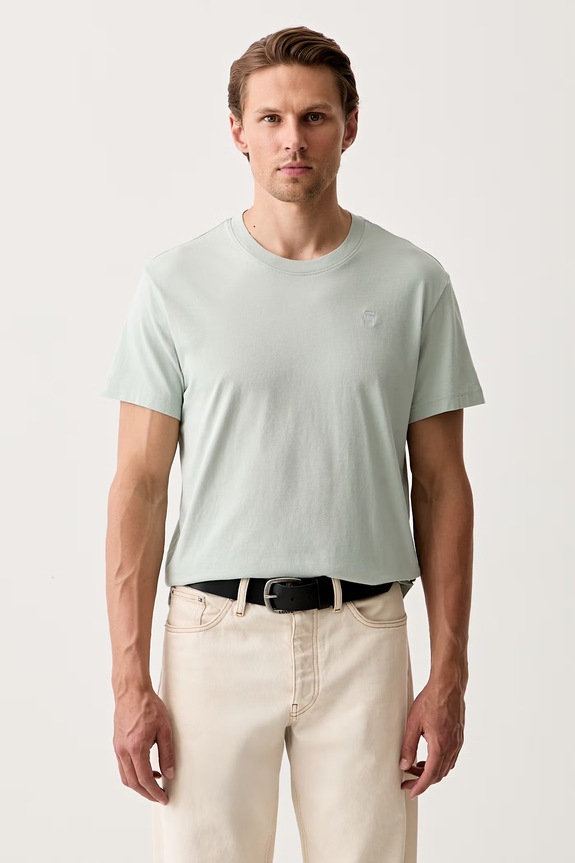 G-Star T-shirt męski bawełniany Base-s zielony D16411.336