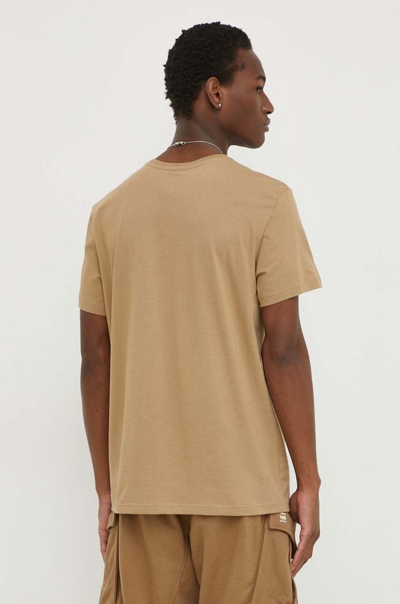 Odzież G-Star t-shirt bawełniany Base-s D16411.336 beżowy
