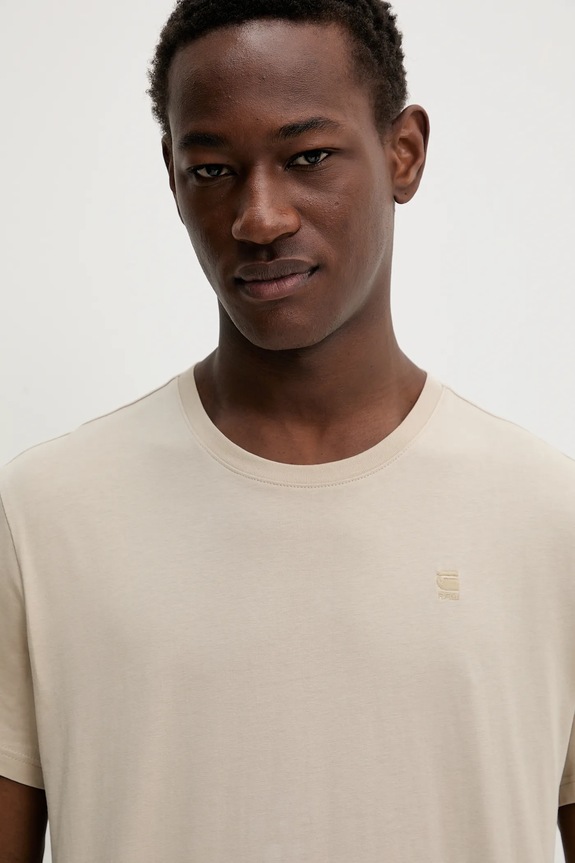 G-Star tricou din bumbac Base-s bej D16411.336