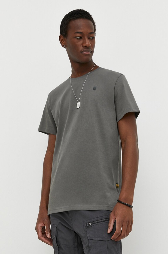 G-Star t-shirt bawełniany Base-s szary D16411.336