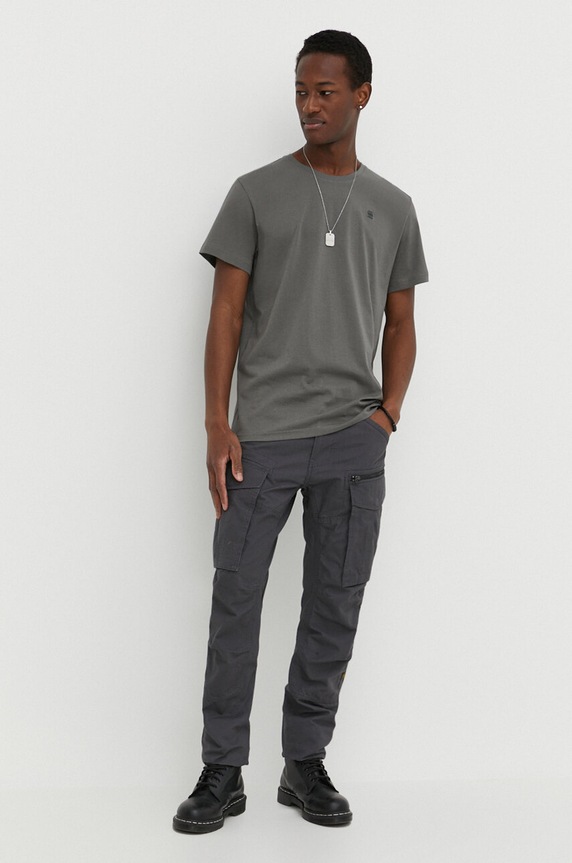 G-Star t-shirt bawełniany Base-s D16411.336 szary AA00