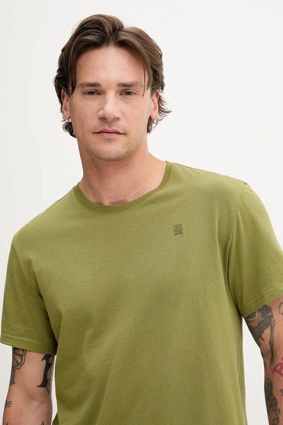 Βαμβακερό μπλουζάκι G-Star Raw πράσινο D16411.336