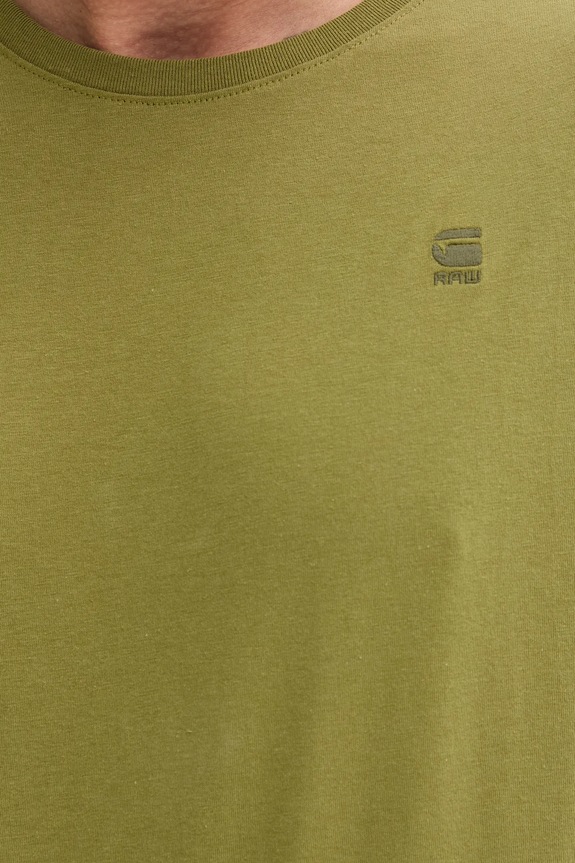 Βαμβακερό μπλουζάκι G-Star Raw D16411.336 πράσινο