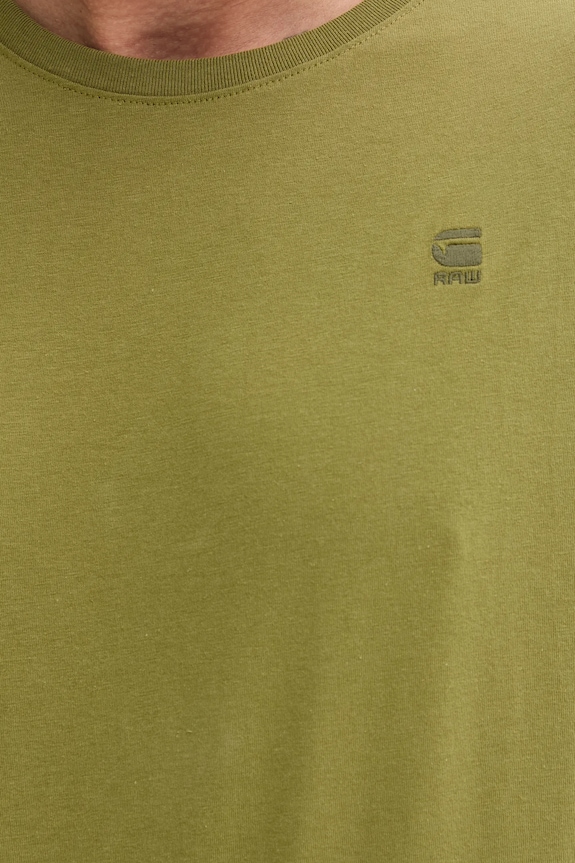 Βαμβακερό μπλουζάκι G-Star Raw D16411.336 πράσινο