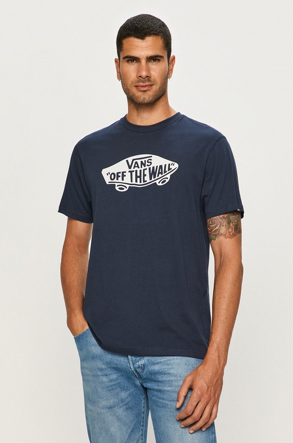 Vans - T-shirt nadruk granatowy VN000JAY5S21