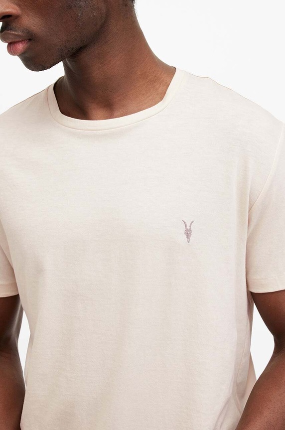 AllSaints tricou TONIC SS CREW MD109E bej AA00