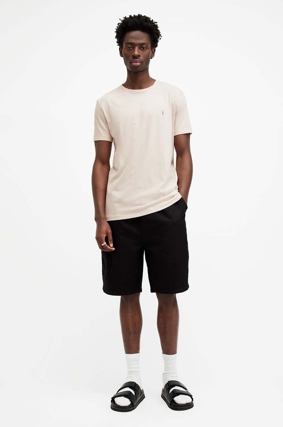 AllSaints tricou TONIC SS CREW bej MD109E
